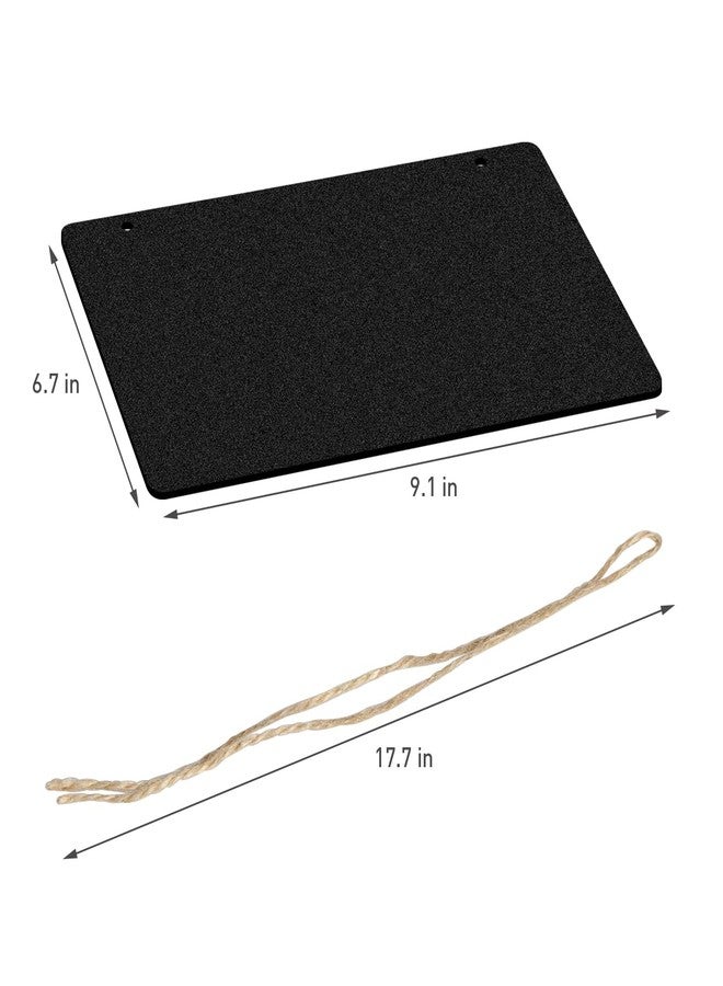 لوحة خشبية مزدوجة الجوانب، مقاس 9 × 6.7 بوصة مع خيط للتعليق، لوحة رسائل متعددة الاستخدامات قابلة للمسح للمنزل والحفلات وحفلات الزفاف وغيرها (مستطيلة) - Image 2